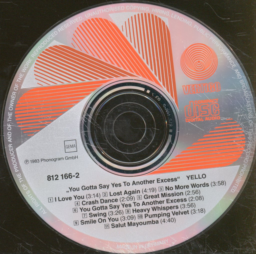 Yello - You Gotta Say Yes To Another Excess - Cd