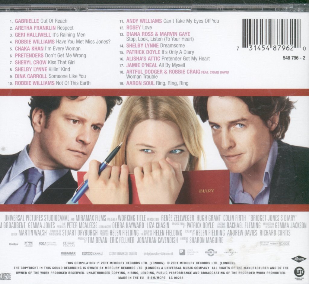 Various Artists - Bridget Jones Music From The Motion Picture - Cd