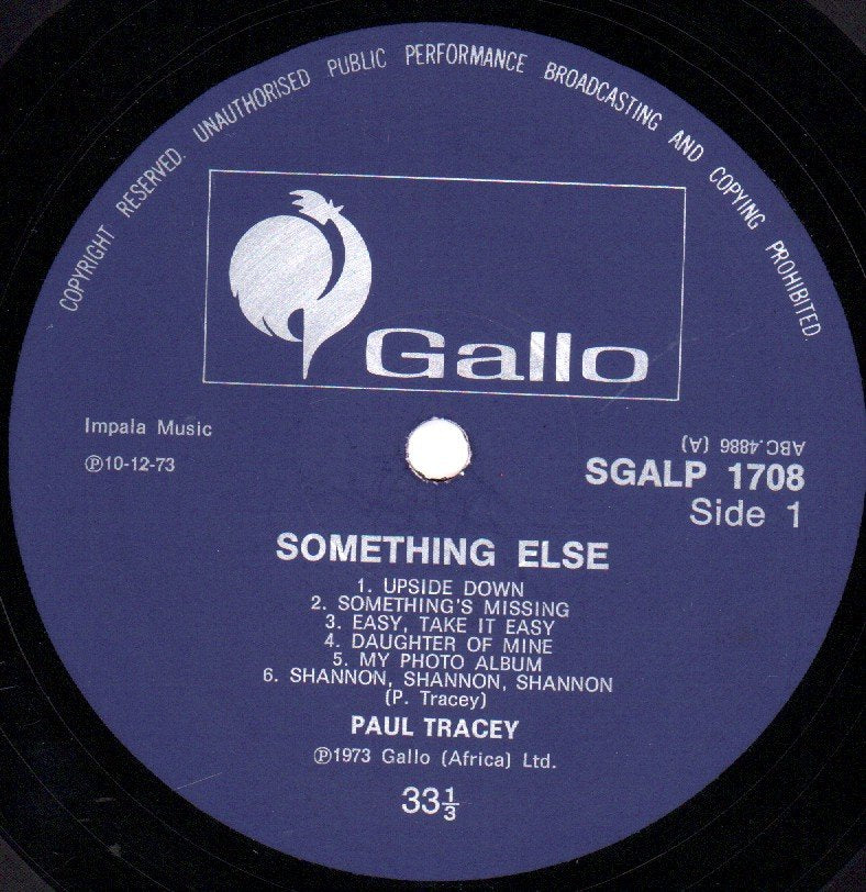 Paul Tracey - Something Else - Lp