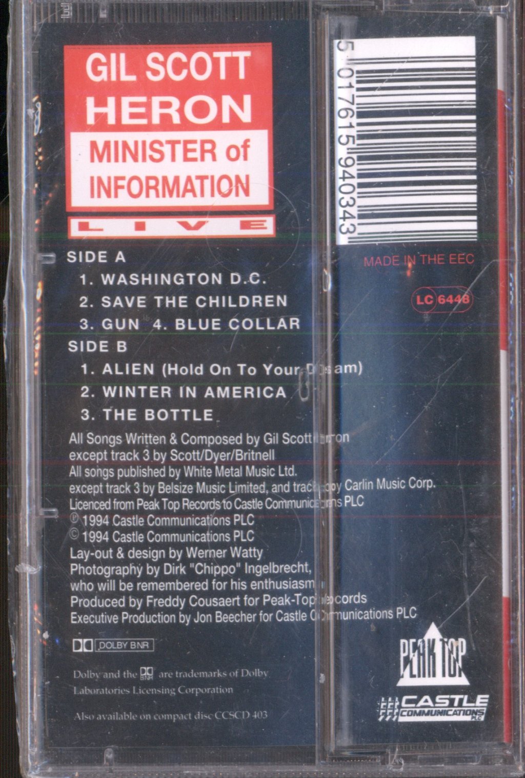 Gil Scott-Heron - Minister of Information Live Collectors Series - Cassette