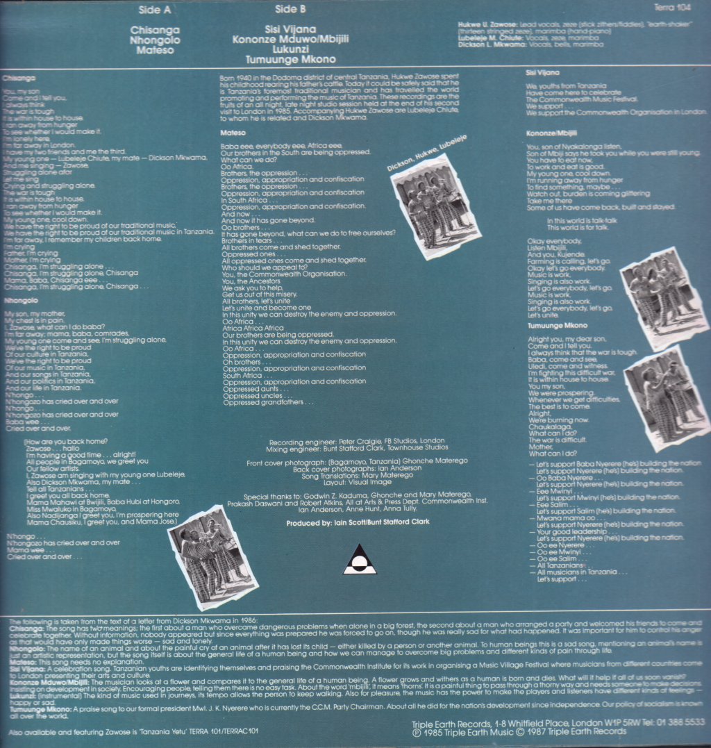 Master Musicians Of Tanzania - Mateso - Lp