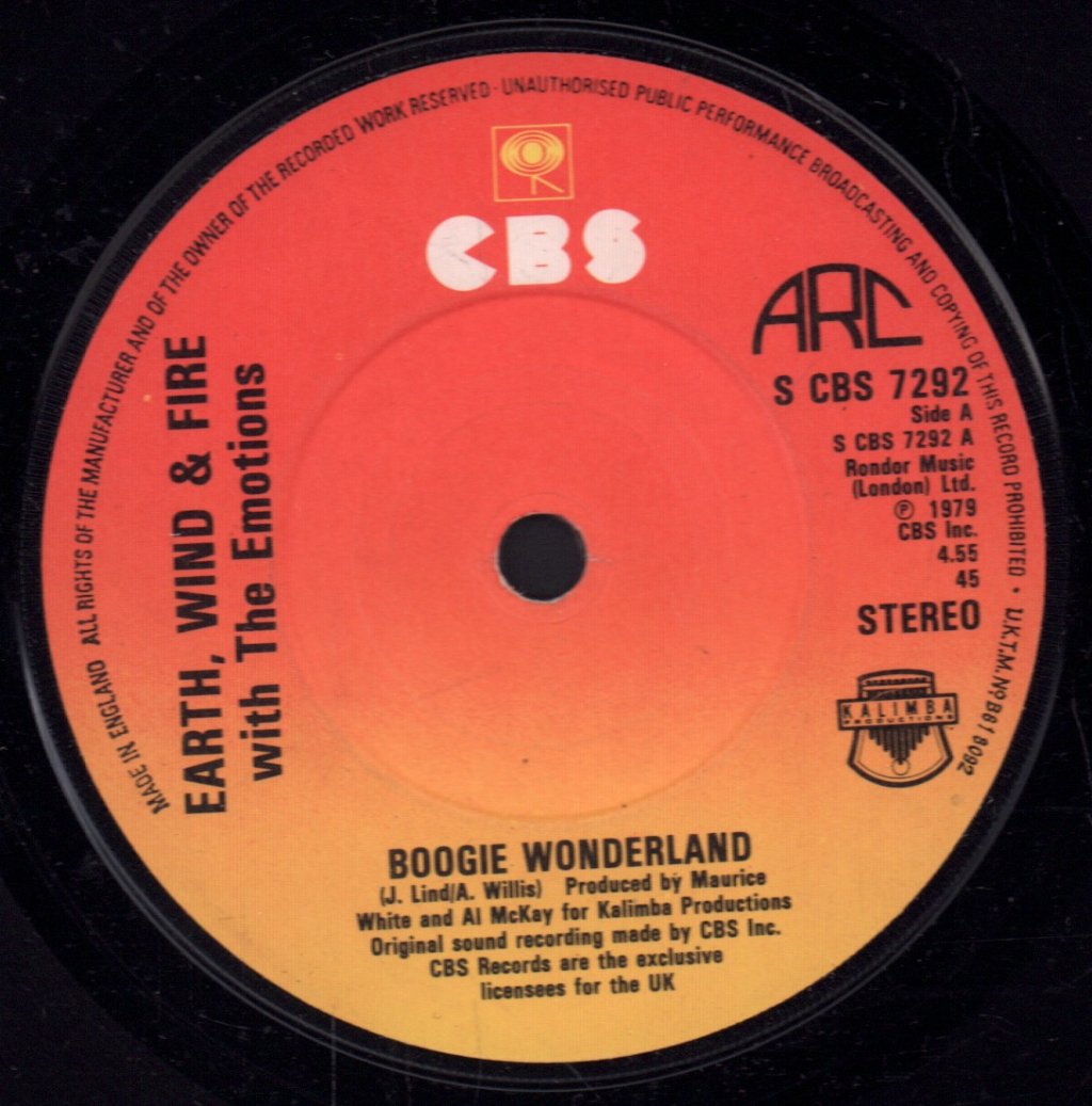 Earth Wind And Fire With Emotions - Boogie Wonderland - 7 Inch
