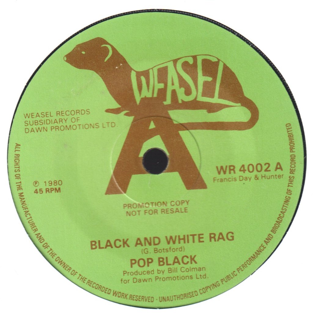 Pop Black - Black And White Rag - 7 Inch
