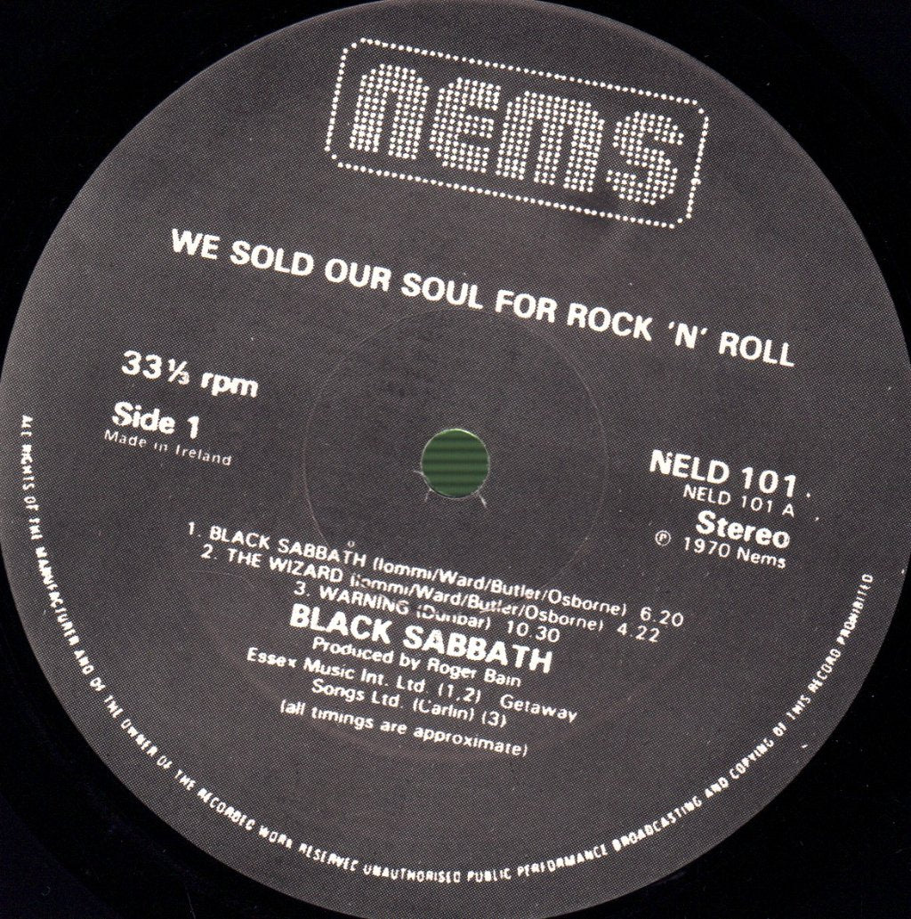 Black Sabbath - We Sold Our Soul For Rock N Roll - Double Lp