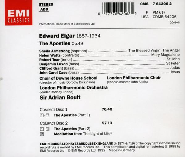 Sir Edward Elgar - Apostles / Meditation From "The Light Of Life" - Cd Set
