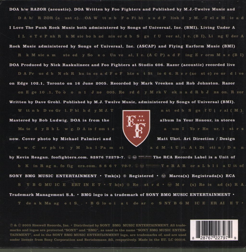 Foo Fighters - DOA - 7 Inch