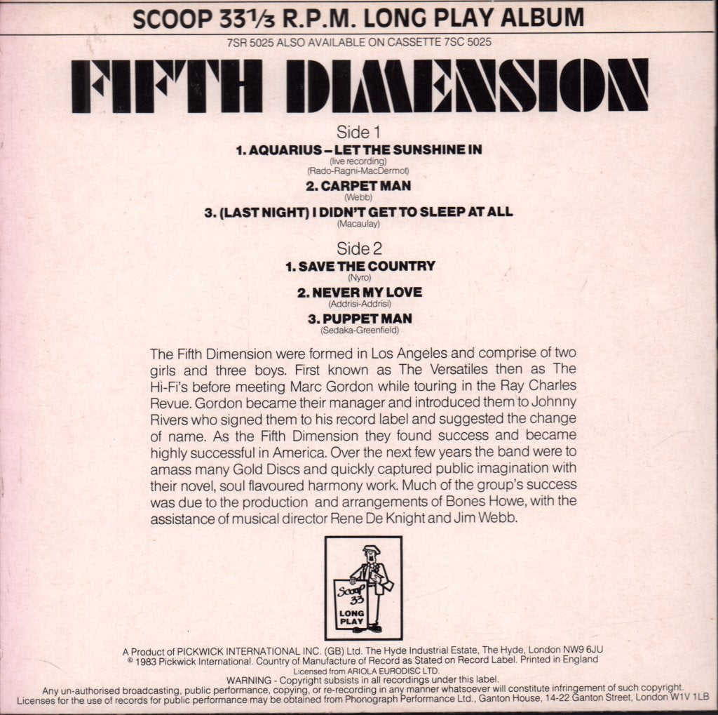 5th Dimension - 5th Dimension - 7 Inch