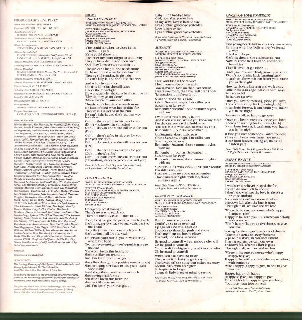 Journey - Raised On Radio - Lp