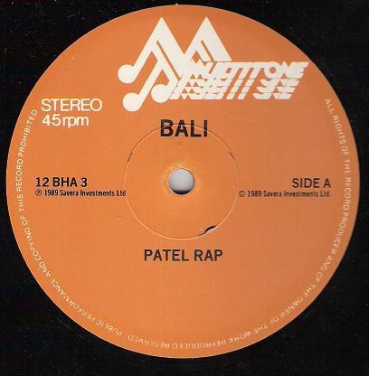 Bali Brahmbhatt - Patel Rap - 12 Inch