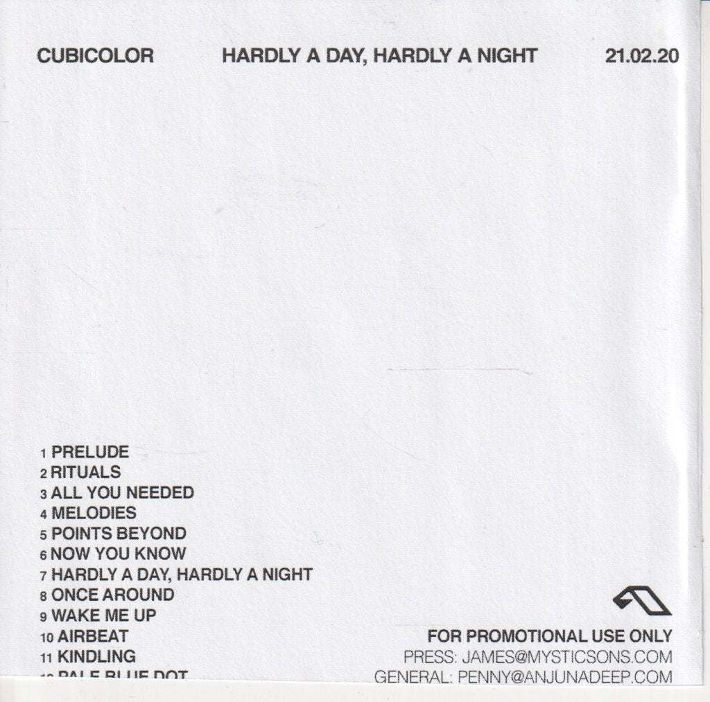 Cubicolor - Hardly A Day, Hardly A Night - Cdr
