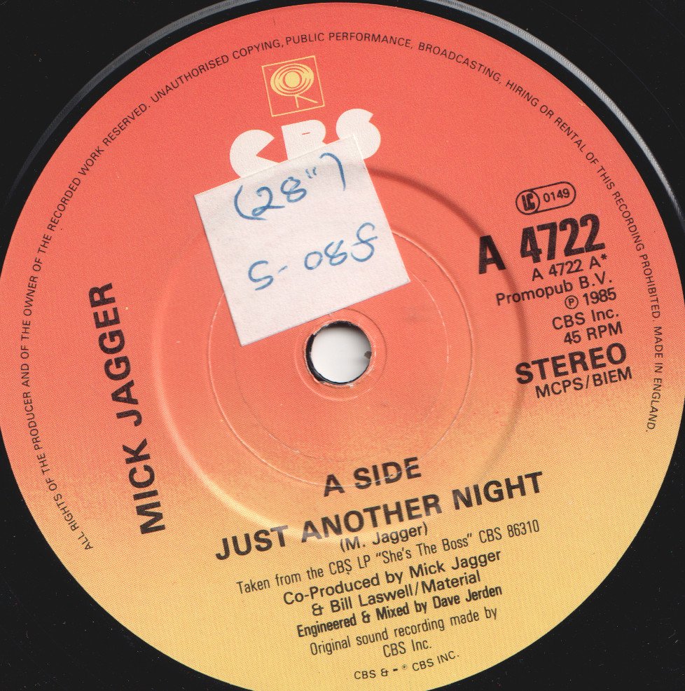 Mick Jagger - Just Another Night - 7 Inch