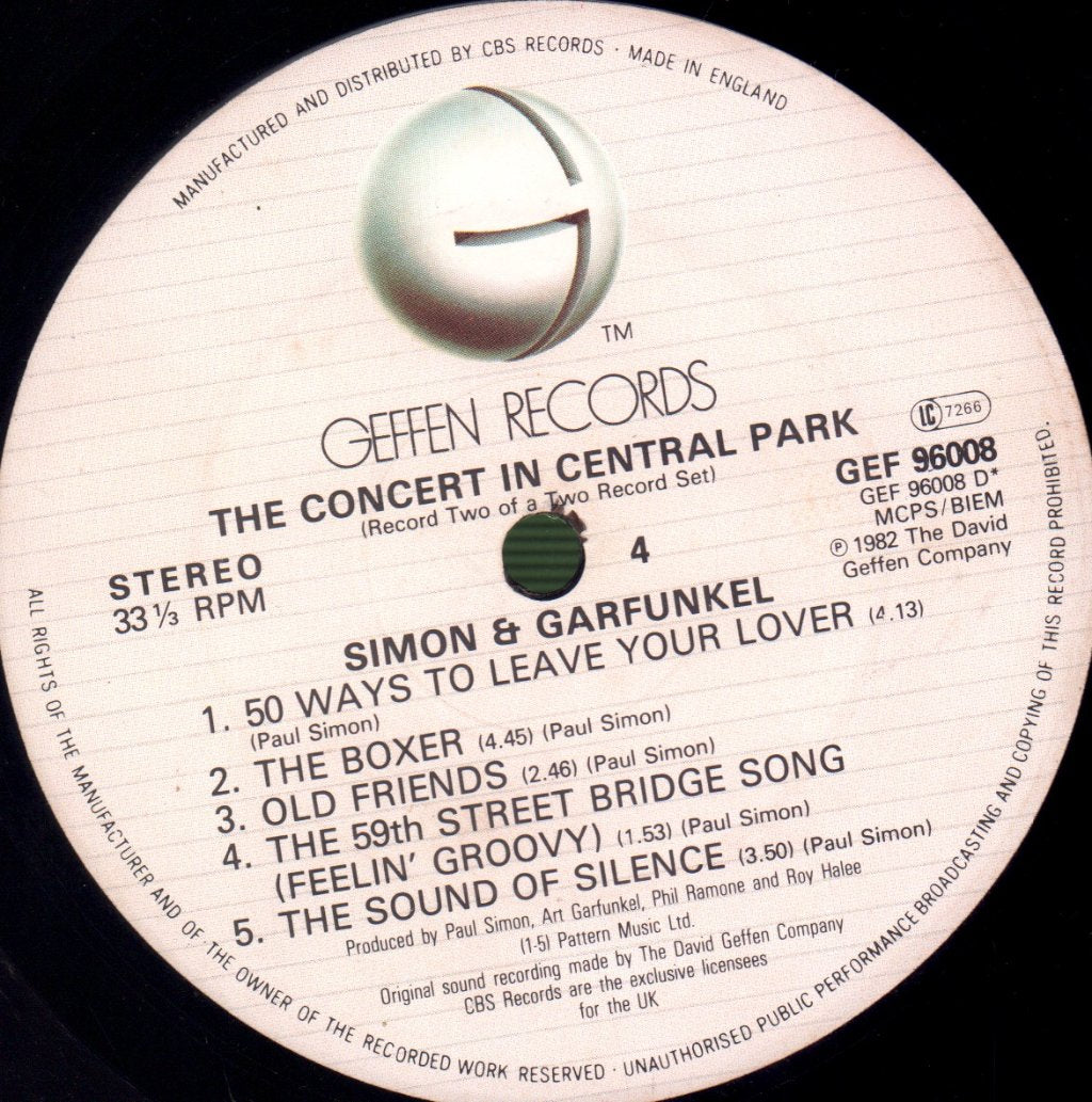 Simon And Garfunkel - Concert In Central Park - Double Lp