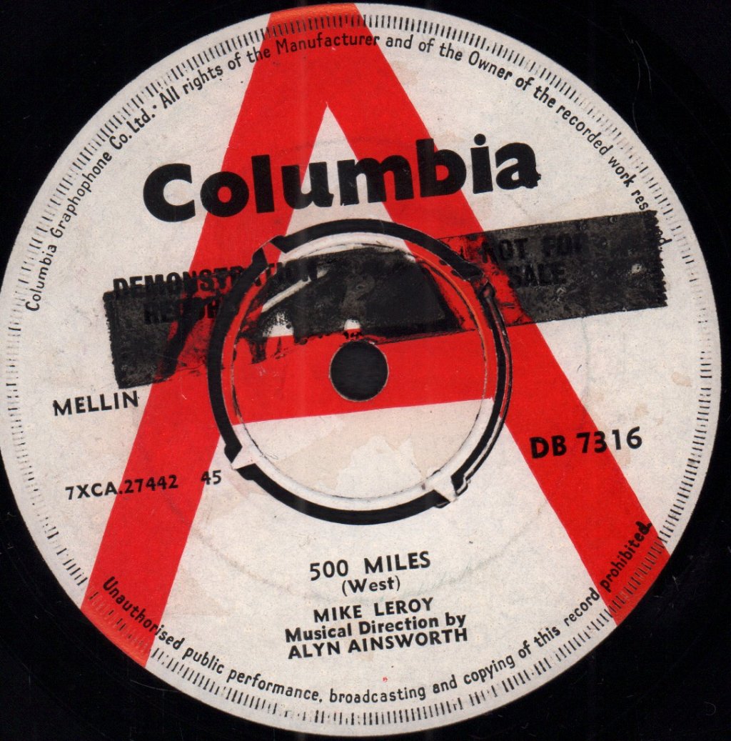 Mike Leroy - 500 Miles - 7 Inch