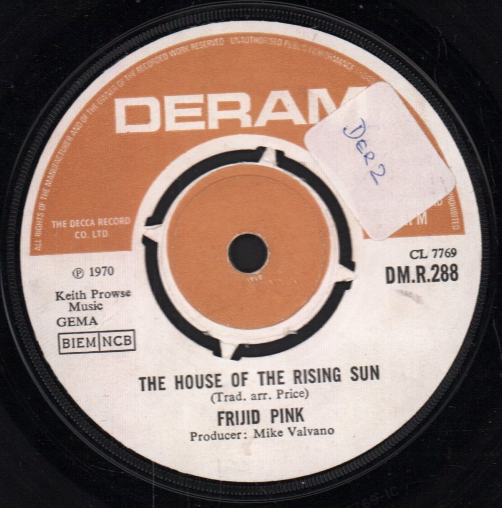 Frijid Pink - House Of The Rising Sun - 7 Inch