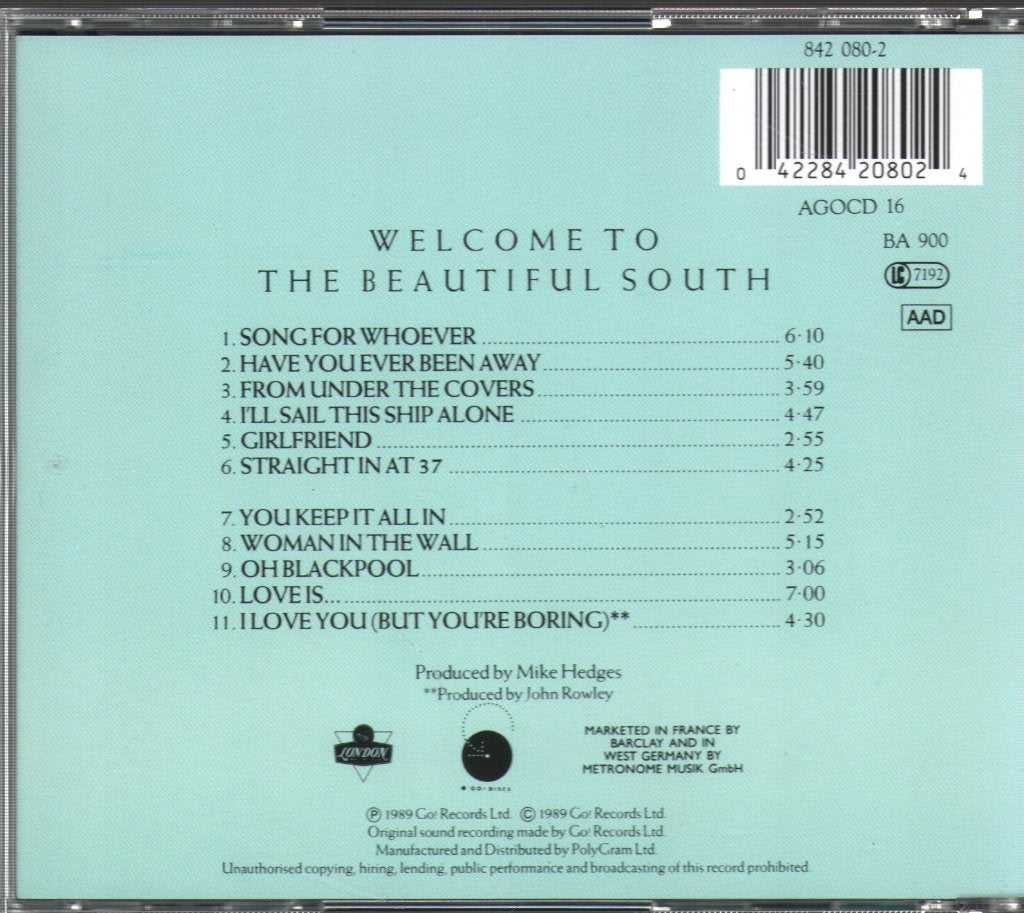 Beautiful South - Welcome To The Beautiful South - Cd
