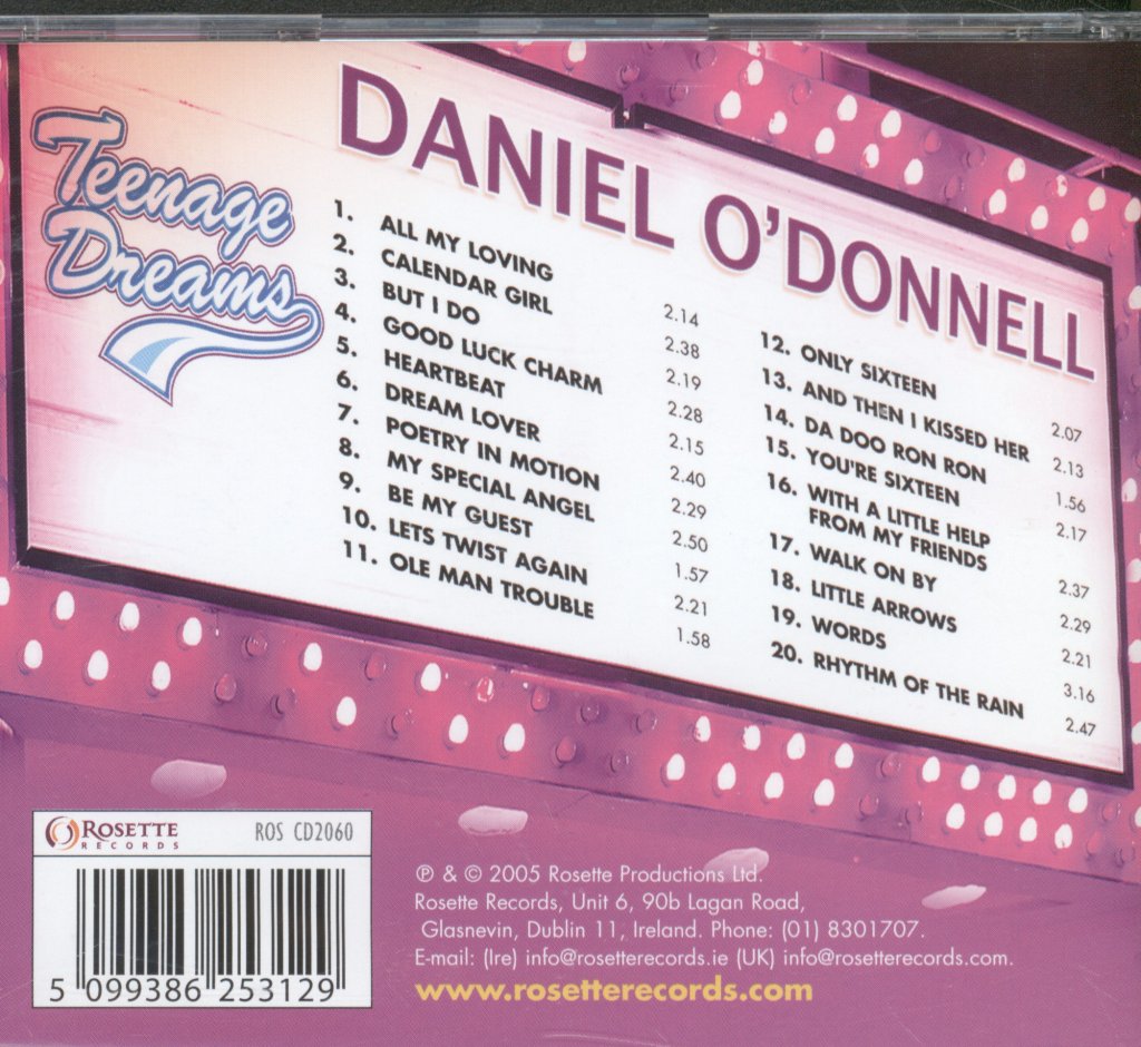 Daniel O'donnell - Teenage Dreams - Cd