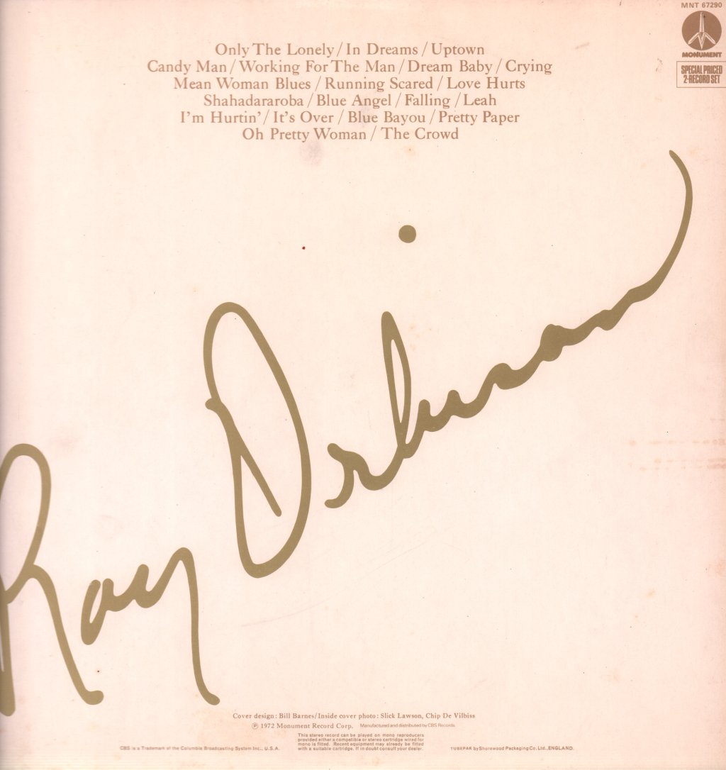 Roy Orbison - All Time Greatest Hits - Double Lp
