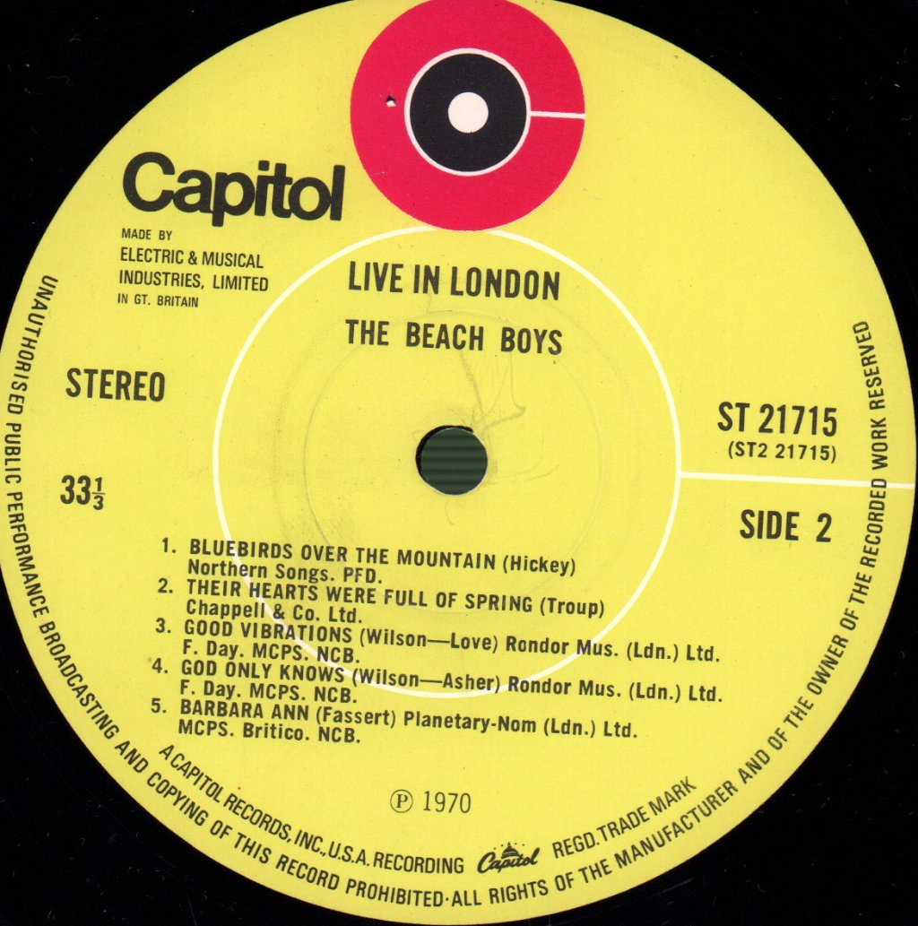 Beach Boys - Live In London - Lp