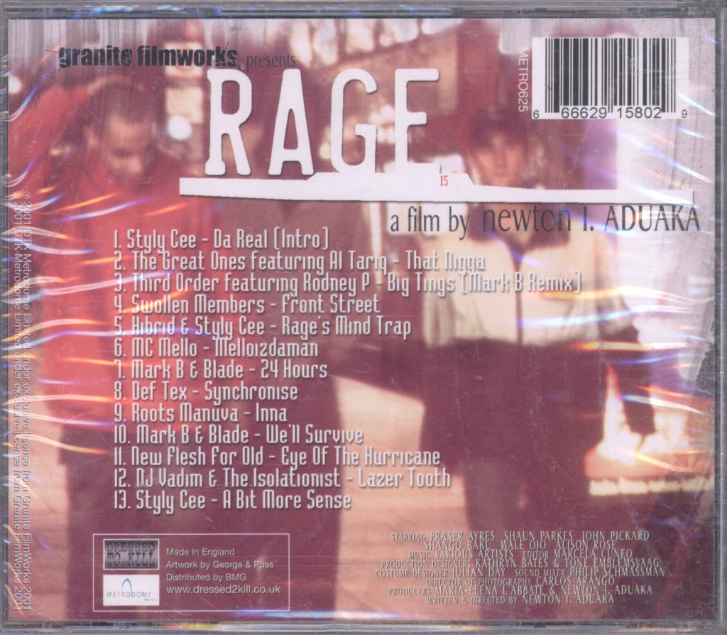 Various Artists - Rage (Original Soundtrack) - Cd