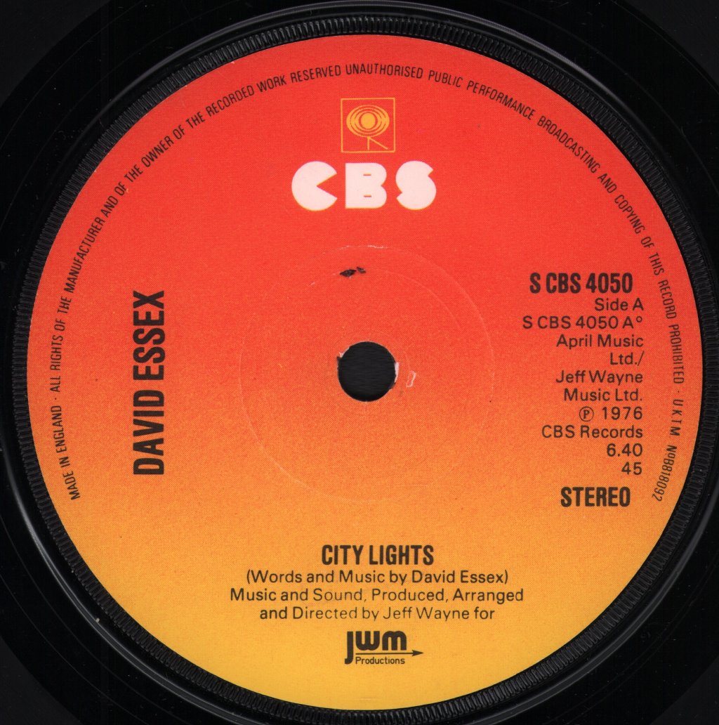 David Essex - City Lights - 7 Inch