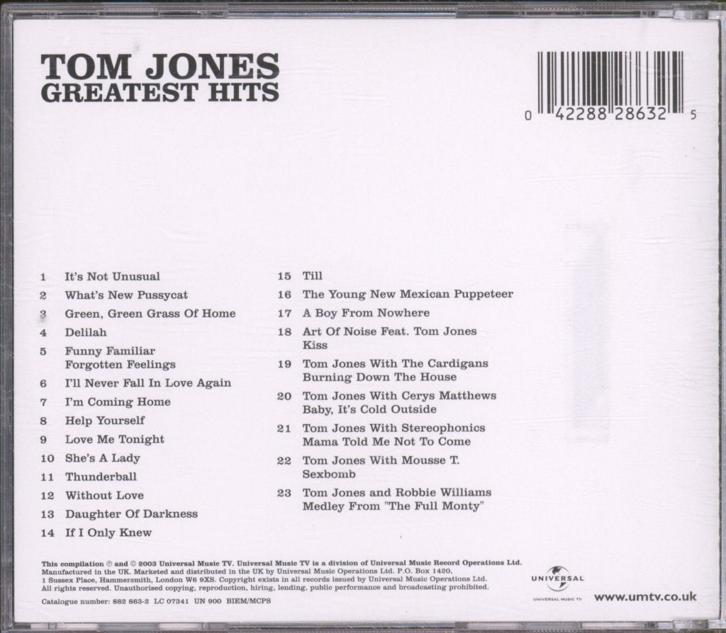 Tom Jones - Greatest Hits - Cd