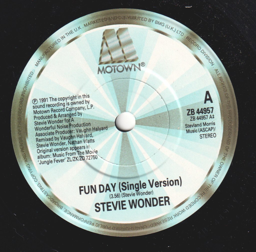 Stevie Wonder - Fun Day - 7 Inch