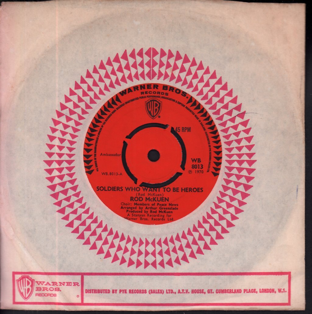 Rod Mckuen - Soldiers Who Want To Be Heroes - 7 Inch