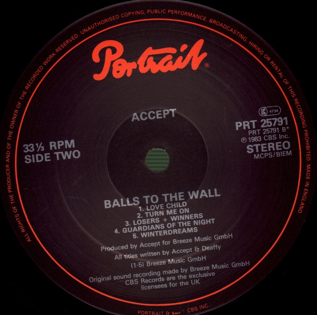 Accept - Balls To The Wall - Lp