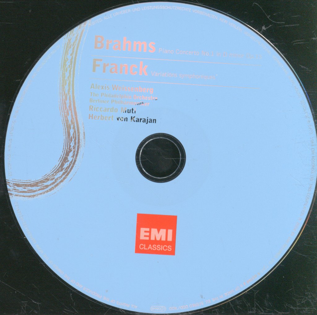 Herbert Von Karajan, Philadelphia Orchestra - Brahms - Piano Concerto No1 / Franck - Variations Symphoniques - Cd