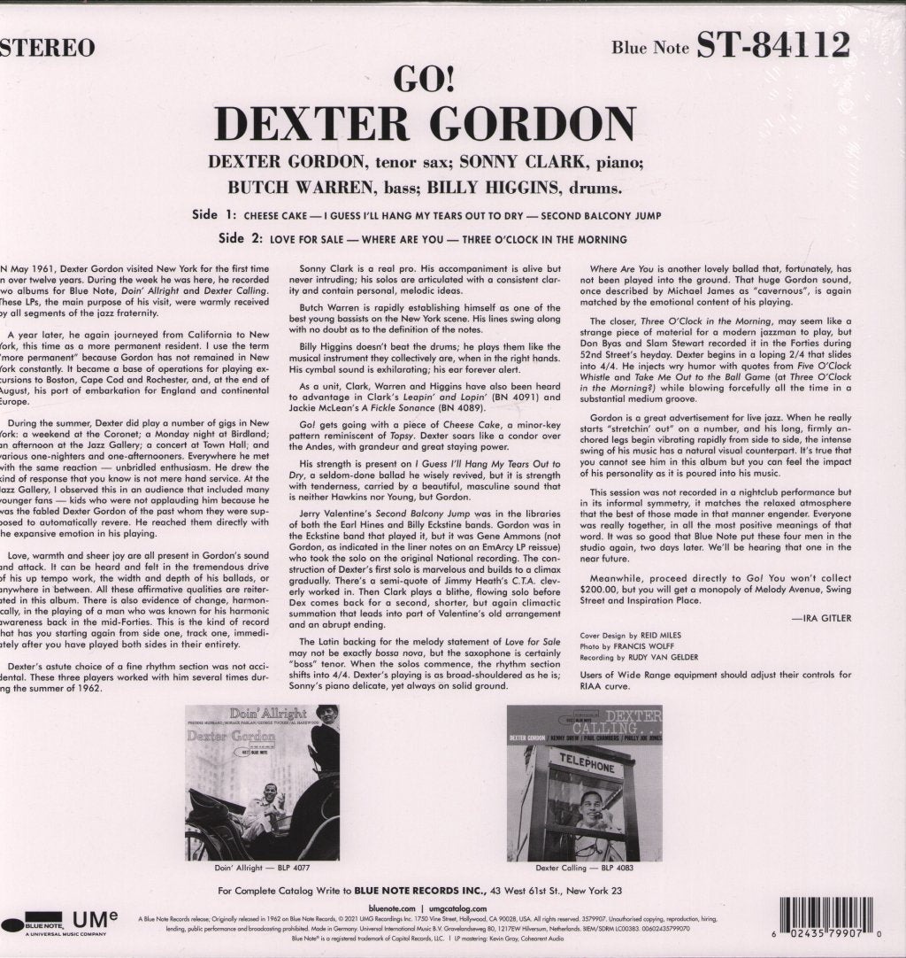 Dexter Gordon - Go! - Lp