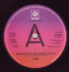 Lax - Dancin' At The Disco - 7 Inch