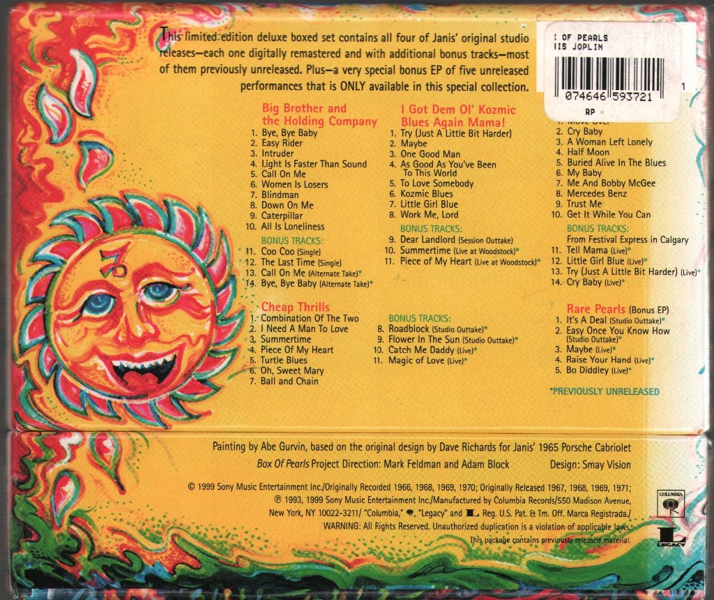 Janis Joplin - Box Of Pearls (The Janis Joplin Collection) - Cd Box Set