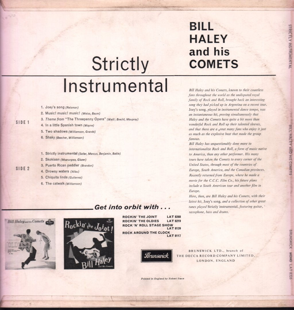 Bill Haley And His Comets - Strictly Instrumental - Lp