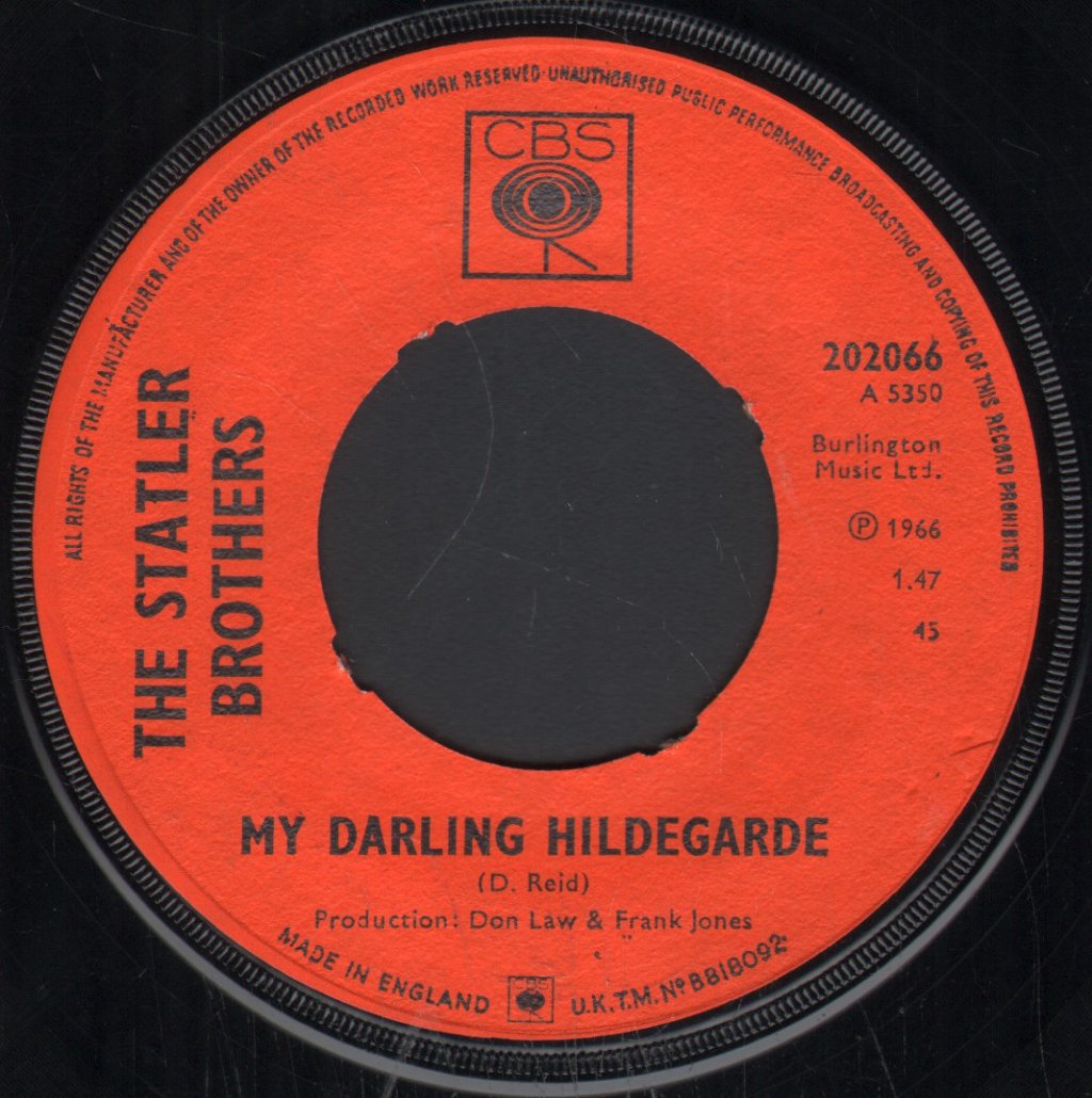 Statler Brothers - My Darling Hildgarde - 7 Inch