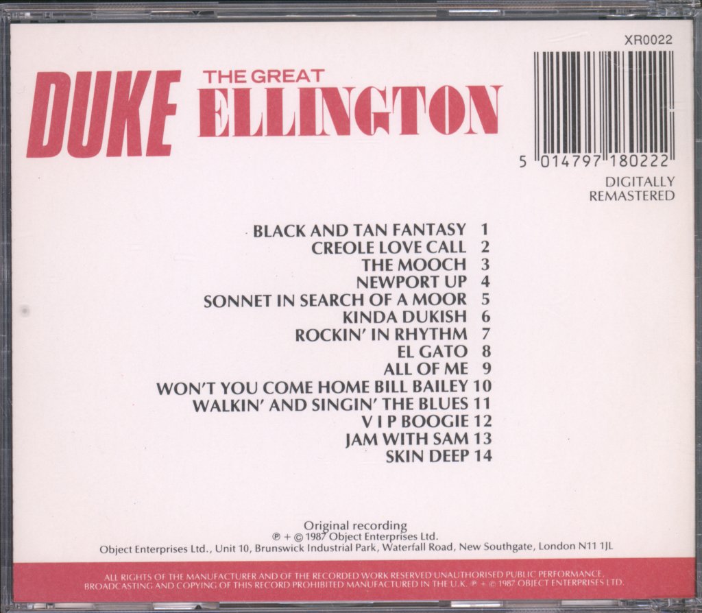 Duke Ellington - Great Duke Ellington - Cd