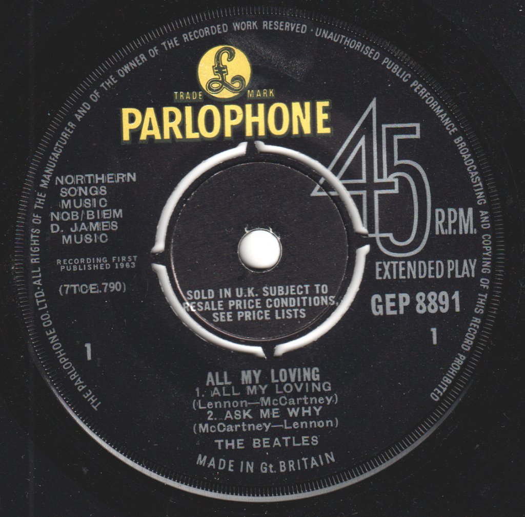 Beatles - All My Loving - 7 Inch
