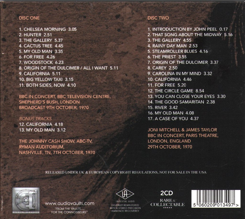 Joni Mitchell - Both Sides, Now: Live in London 1970 - Double Cd