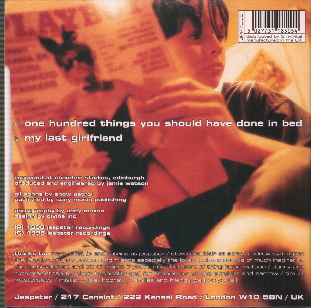 Snow Patrol - One Hundred Things You Should Have Done In Bed - 7 Inch