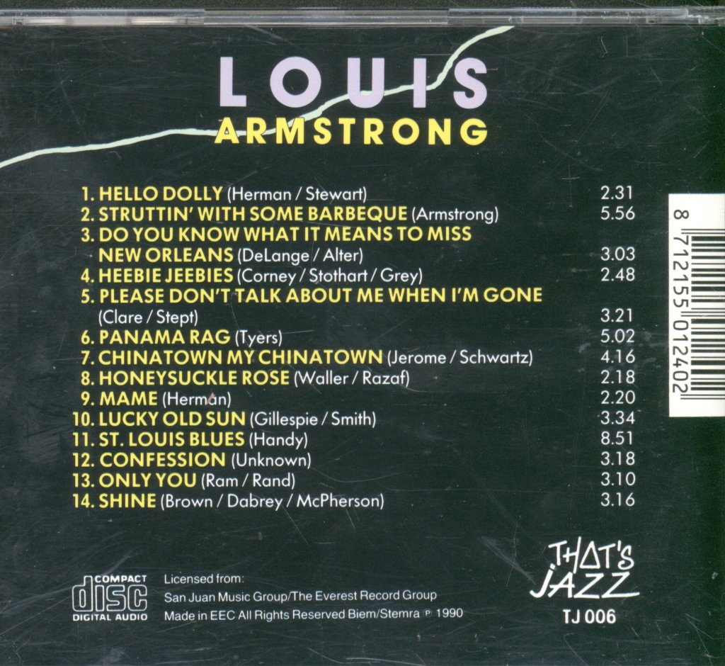 Louis Armstrong - Hello Dolly And Other Great Jazz Hits - Cd