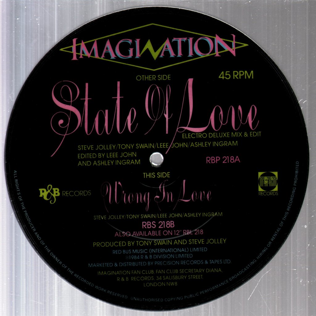 Imagination (80'S Pop Group) - State Of Love - 7 Inch