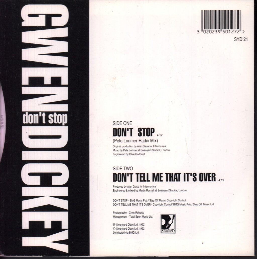 Gwen Dickey - Don't Stop - 7 Inch