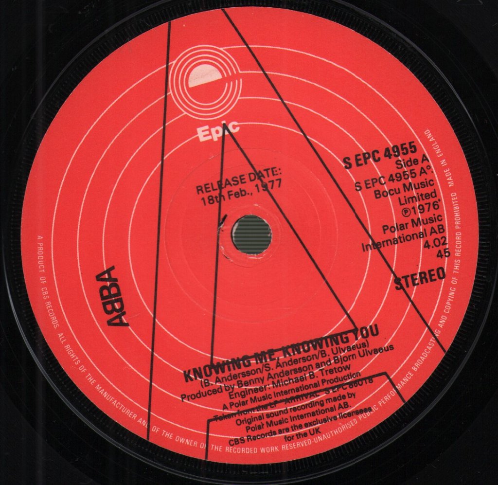 ABBA - Knowing Me, Knowing You - 7 Inch