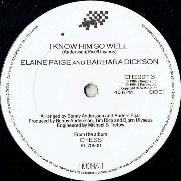 Elaine Paige And Barbara Dickson - I Know Him So Well - 12 Inch