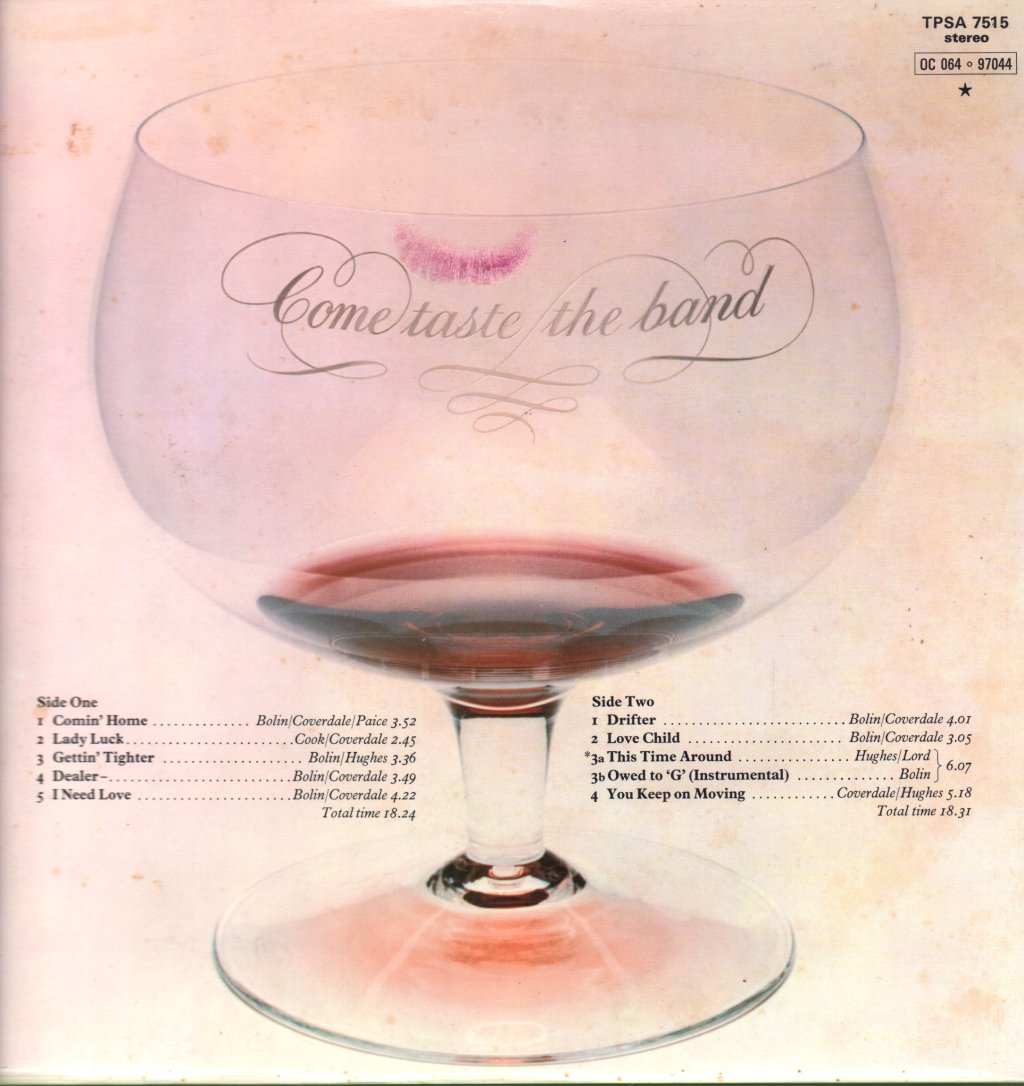 Deep Purple - Come Taste The Band - Lp