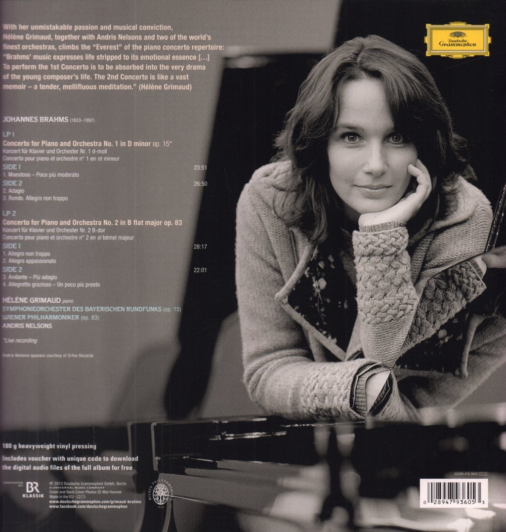helene grimaud - brahms Concertos - Double Lp