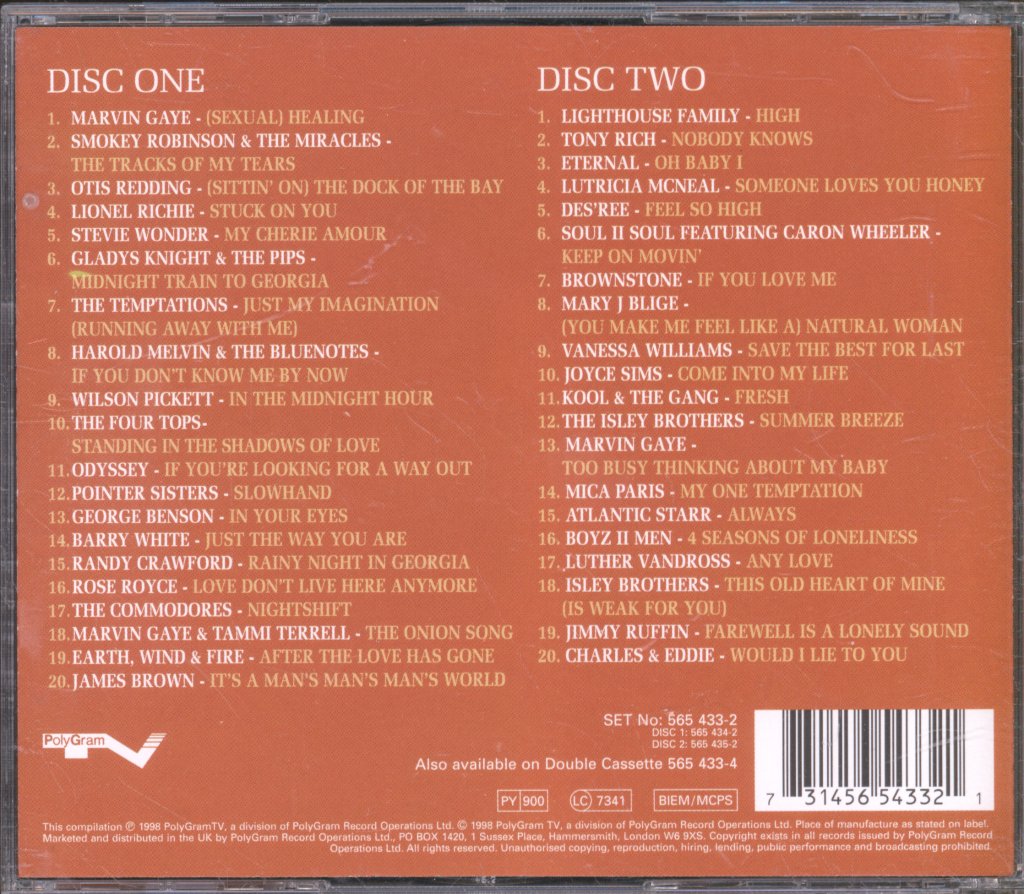 Various Artists - Soul - 40 All Time Soul Classics - Double Cd