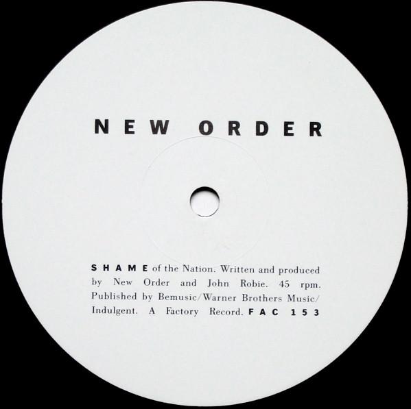 New Order - State Of The Nation / Shame Of The Nation - 12 Inch