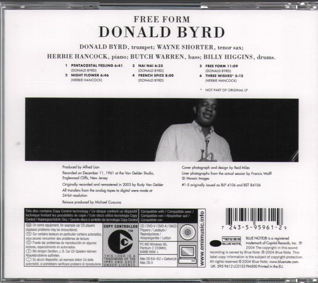 Donald Byrd - Free Form - Cd