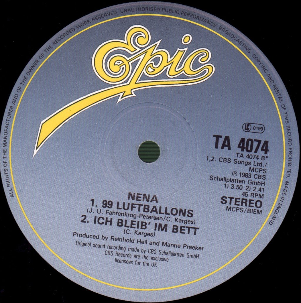 Nena - 99 Red Balloons - 12 Inch