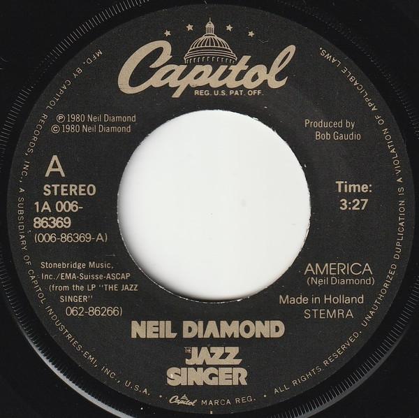 Neil Diamond - America - 7 Inch